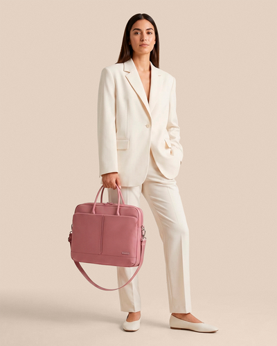 pasta executiva harmonia rose preta bege cores disponíveis feminina notebook 15.6 pasta negócios corporativa levatte