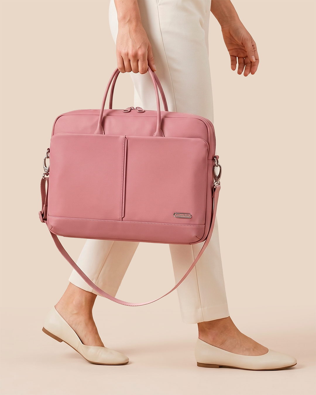 pasta executiva harmonia rose preta bege cores disponíveis feminina notebook 15.6 pasta negócios corporativa levatte