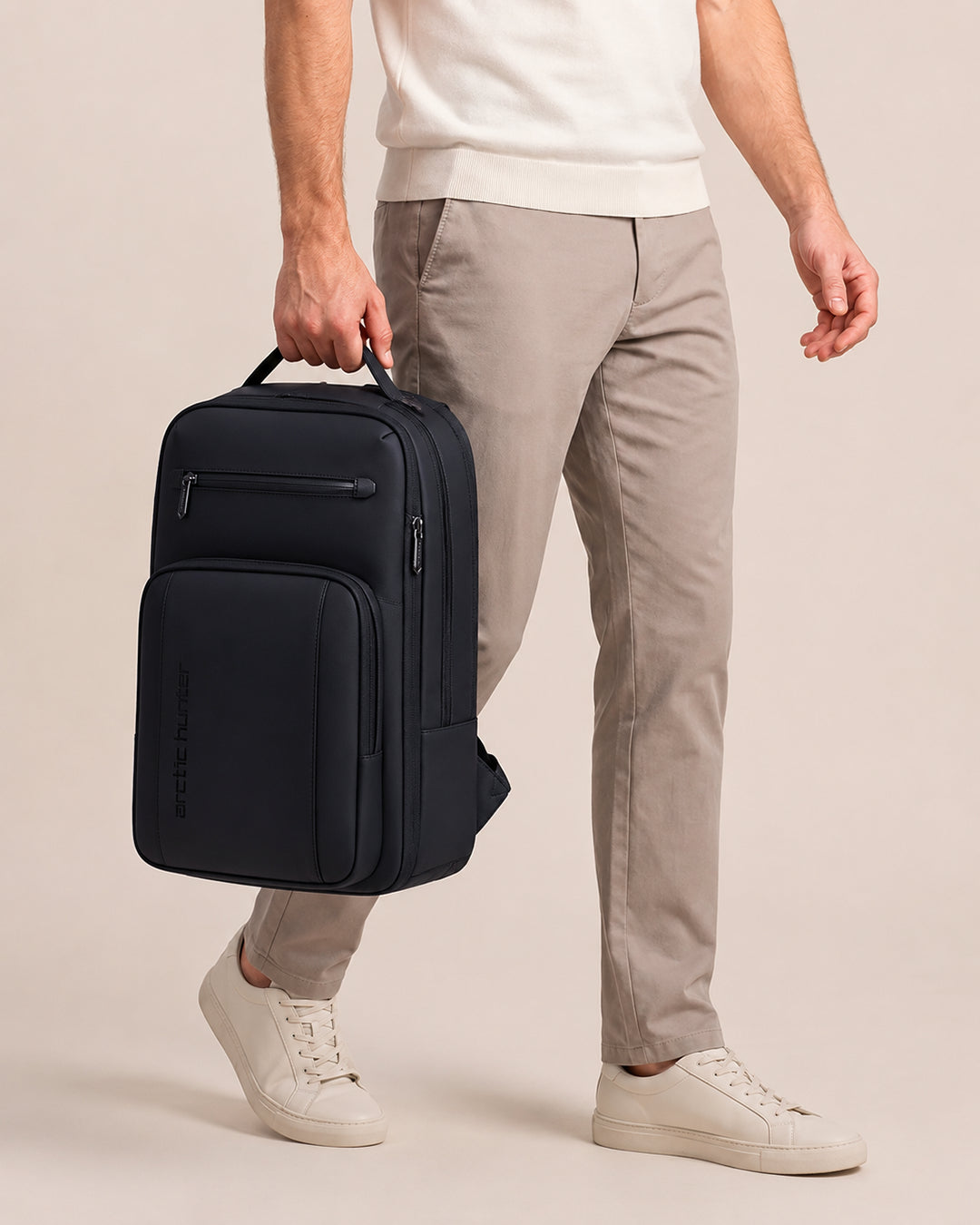 mochila vertex couro sintético poliéster 900D presença executiva mochila premium corporativa estilo sofisticado mochila de luxo executivo