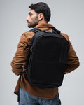 mochila pasta executiva 2 em 1 compact-mac levatte preta 50 litros notebook 17 flexmode alcas removíveis usb expansível poliéster 1680d masculina premium qualidade top