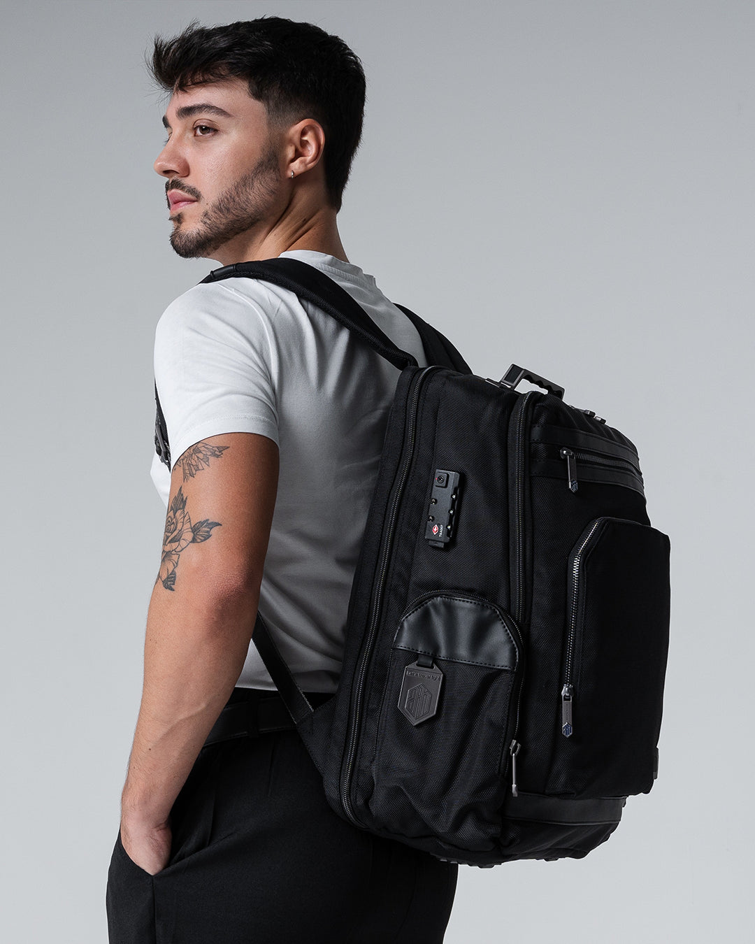 mochila ezotc-x levatte executivo viajante frequente aeroporto reunião negócios internacional tsa segurança antifurto oculto alto padrão masculina premium