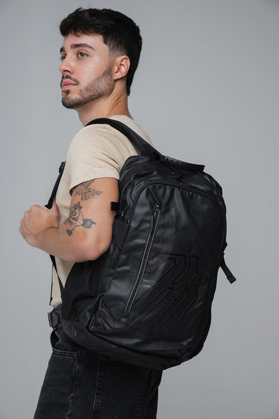 mochila executiva hybrid levatte preta 37 litros usb audioport antifurto airflow notebook 15.6 4 compartimentos trabalho viagem corporativa masculina